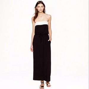 J Crew black and ivory maxi dress in XXS